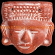 Maya masker 18x18cm. rood