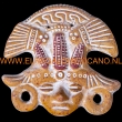 Maya masker mais 21x20cm. geel-rood