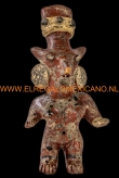 Maya beeldje Pre-Columbiaans 14x7x6cm.