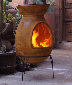 Sol-y-Yo Chimenea Mexicaanse terrashaard Barbecue XL (geel)