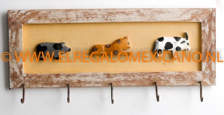 Perchero de pared 52x19cm. - REGALO MEXICANO tienda de México