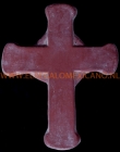 Terracotta kruis 26x22cm. rood