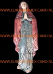 Religie beeldje Onze-Lieve-Vrouw van de Heilige Rozenkrans 33x11x5cm.
