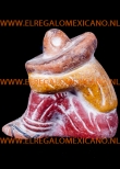 Slapende Mexicaan haragan 18x12x18cm. bruin-geel-rood