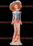 Beeldje la Catrina 11x8x36cm.