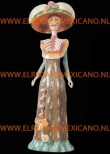 Beeldje la Catrina 13x12x36cm.