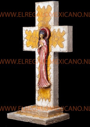 houten kruis met maria