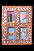 Wanddecoratie loteria 4-voudig 20x26cm.