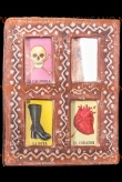 Wanddecoratie loteria 4-voudig 20x26cm.