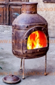 sol-y-yo mexicaanse tuinhaard 46x113 cm 35 kilo rood 6130RD