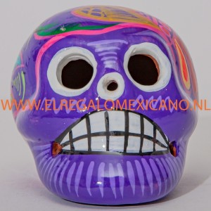 Skull keramiek 10x8x8m. paars