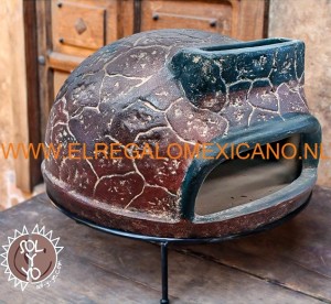 Sol-y-Yo 4840RD Mexicaanse Houtgestookte Stenen Pizza Oven 52x44cm. rood