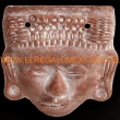 Maya masker Veracruz 18x18cm. bruin