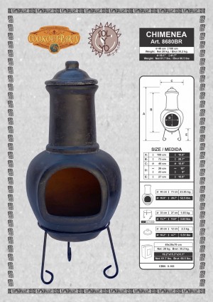 sol-y-yo 8680br tuinhaard chimenea