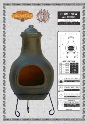 sol-y-yo mexicaanse tuinhaard 56x113 cm 30 kilo bruin 8790BR
