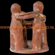 Vriendenkring beeldje 4 personen jumbo XL Ø35x42cm.  rood