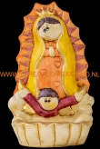 Virgin de Guadalupe met wijwaterbakje 27x15x10cm.