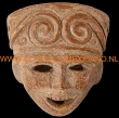 Maya masker 10x10cm. rood