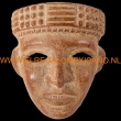 Maya masker 10x10cm. rood