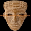 Maya masker 10x10cm. geel