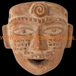 Maya masker 10x10cm. rood