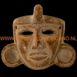 Maya masker 12x9cm. geel