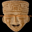 Maya masker 10x10cm. geel