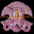 Maya masker mais 21x20cm. rood-geel