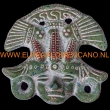 Maya masker mais 21x20cm. groen-rood