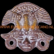 Maya masker mais 21x20cm. bruin-geel
