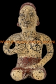 Maya beeldje Pre-Columbiaans 12x8x7cm.