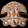 Maya masker mais 21x20cm. bruin-rood