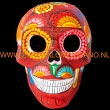 Skull barro steen 15x12x12cm. rood