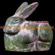 Bloempot dier konijn 22x18x17cm. groen-rood
