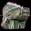 Bloempot dier olifant 13x12x13cm. groen