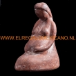 Beeldje zwangerschap 15x12x8cm. bruin