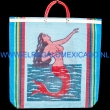 Nylon tas Zeemeermin 47x47cm. blauw