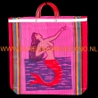 Nylon tas Zeemeermin 47x47cm. rood