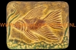 Wanddecoratie vis 24x19cm. rood