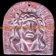 Wanddecoratie Jezus 27x26x4cm. rood