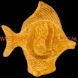 Vis terracotta 22x10x22cm. maanvis geel
