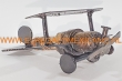 Metalen mini voertuig vliegtuig 9x8x4cm.