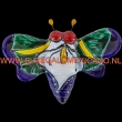 Honingbij talavera keramiek 15x11cm. rood-wit