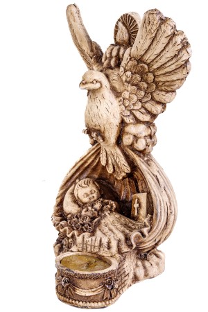 Gipsen beeldje religie 16x15x25cm