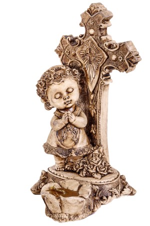 Gipsen beeldje religie 12x12x22cm