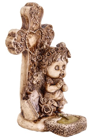 Gipsen beeldje religie 10x9x15cm