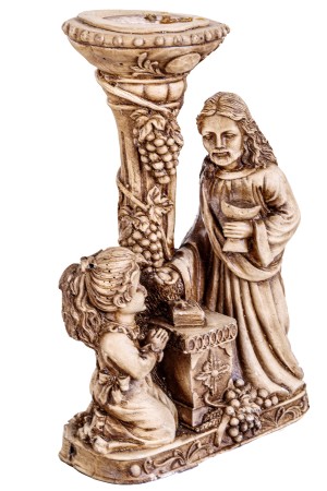 Gipsen beeldje religie 16x10x24cm