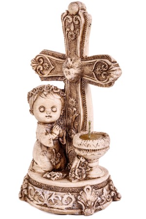 Gipsen beeldje religie 10x8x22cm