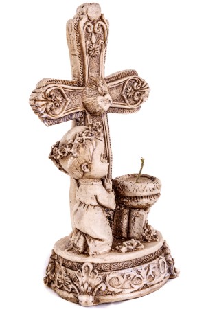 Gipsen beeldje religie 10x8x22cm
