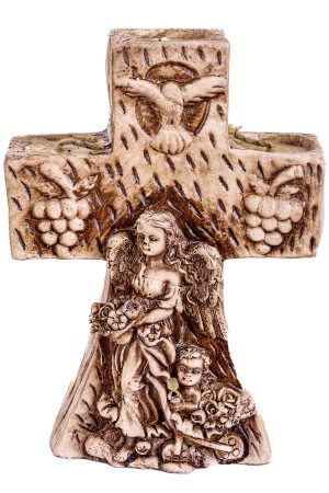 Gipsen beeldje religie 11x7x15cm